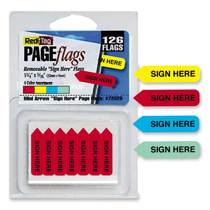 Redi-Tag Sign Here Mini Arrows - RTG72020