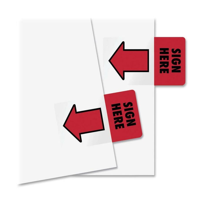 Redi-Tag Sign Here Red Arrow Page Flags - RTG76809