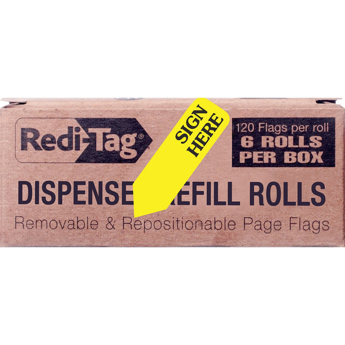 Redi-Tag Sign Here Arrow Flags Dispenser Refills - RTG91001