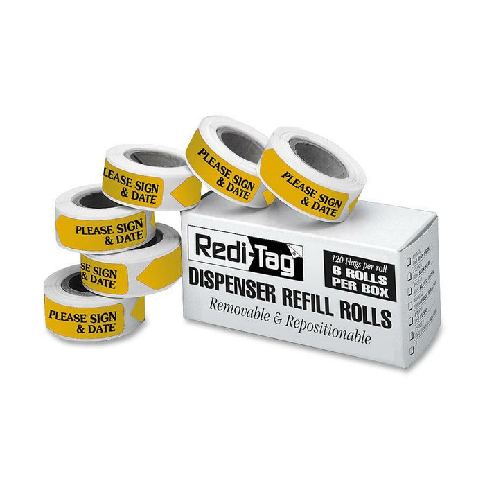 Redi-Tag Sign/Date Tags Refills - RTG91032