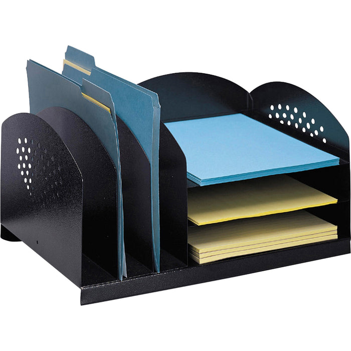 Safco 3 & 3 Combination Rack Desktop Organizers - SAF3167BL