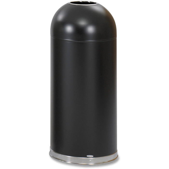 Safco Open Top Dome Waste Receptacle - SAF9639BL