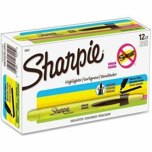 Sharpie Smear Guard Retractable Highlighters - SAN28025