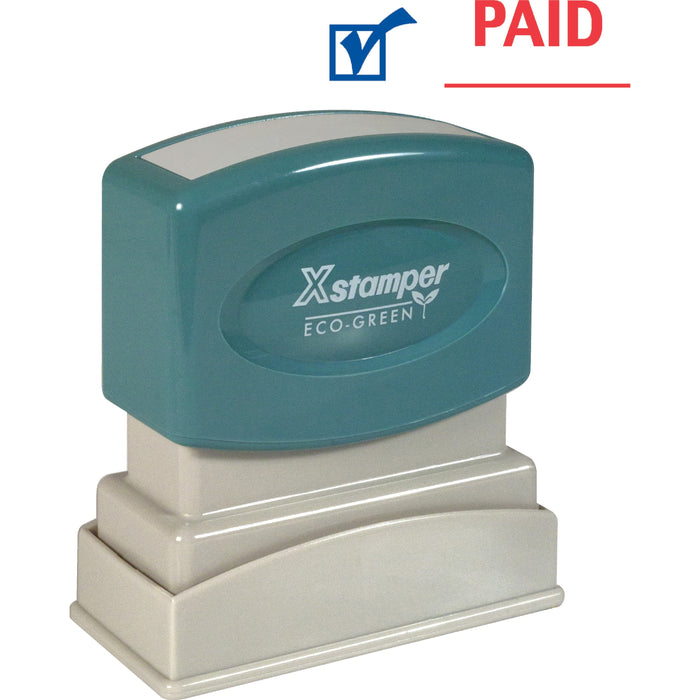 Xstamper Red/Blue PAID Title Stamp - XST2024