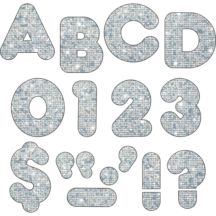 Trend 4" Sparkle Uppercase Ready Letters Set - TEPT1613