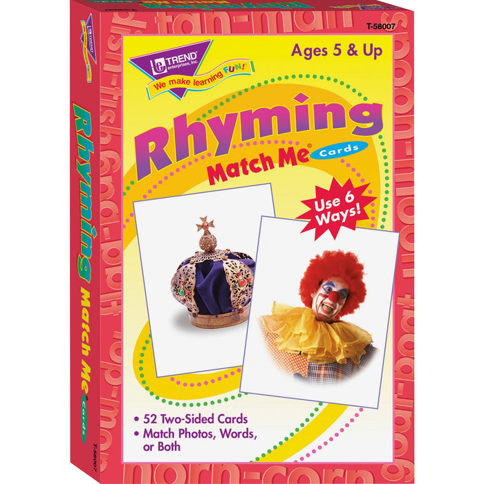 Trend Rhyming Words Match Me Flash Cards - TEPT58007