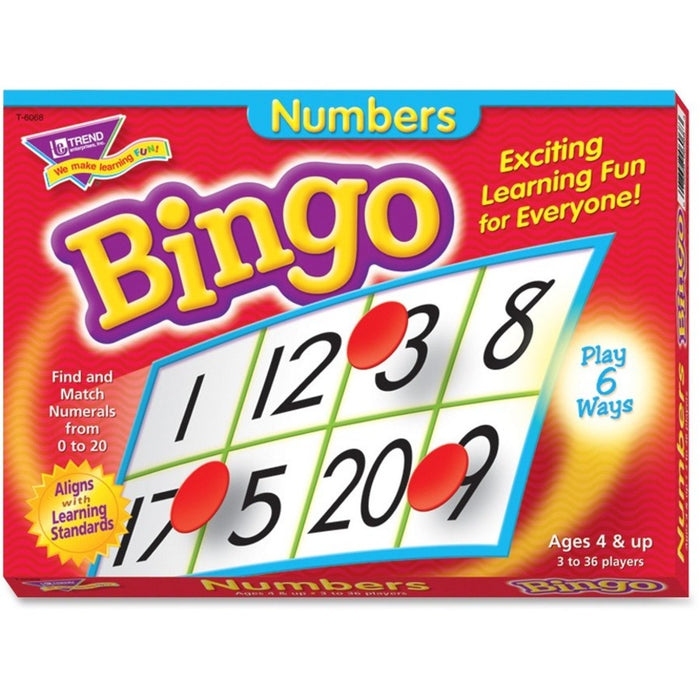 Trend Numbers Bingo Learning Game - TEPT6068