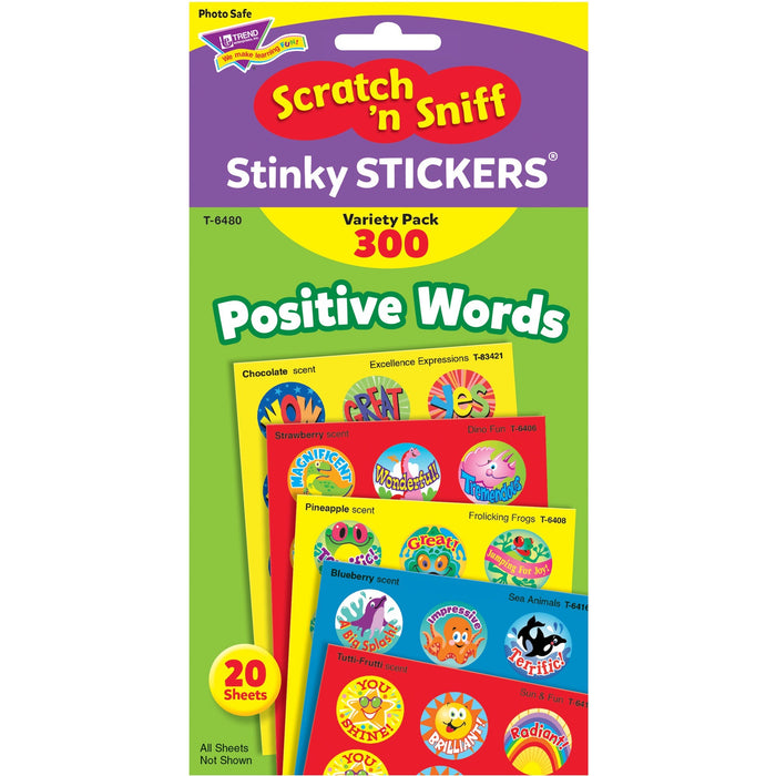 Trend Positive Words Stinky Stickers Variety Pack - TEPT6480
