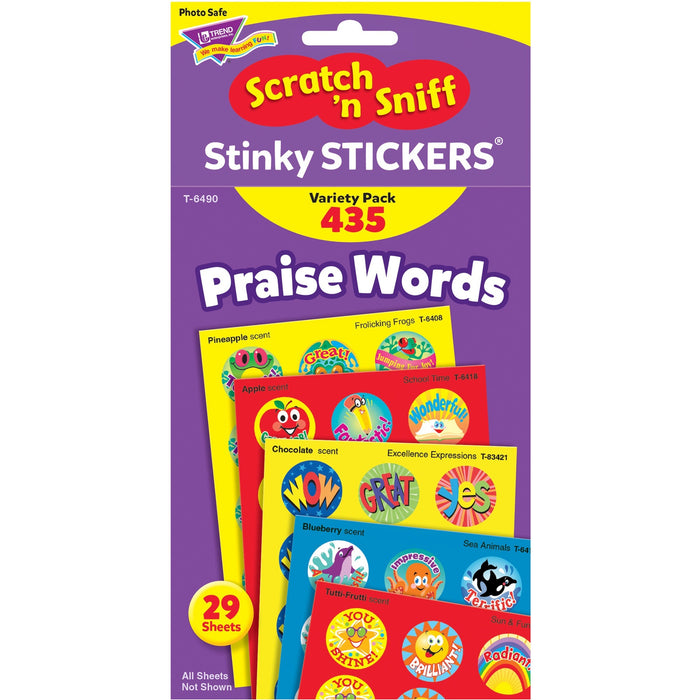 Trend Praise Words Jumbo Stinky Stickers - TEPT6490