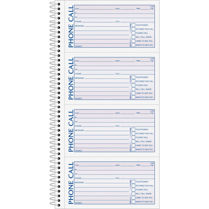 TOPS Carbonless Phone Message Book - TOP4003