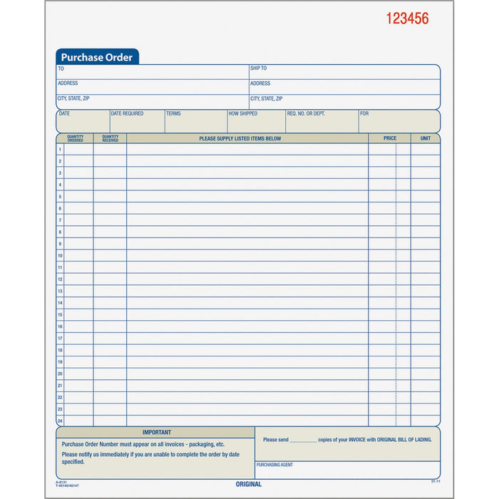 TOPS Carbonless 2-Part Purchase Order Books - TOP46146