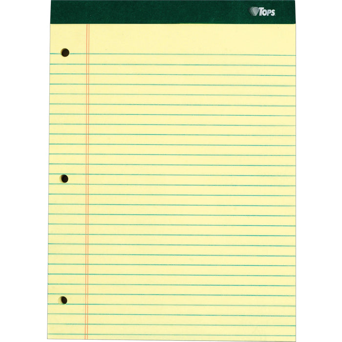 TOPS Perforated 3 Hole Punched Ruled Docket Legal Pads - TOP63387