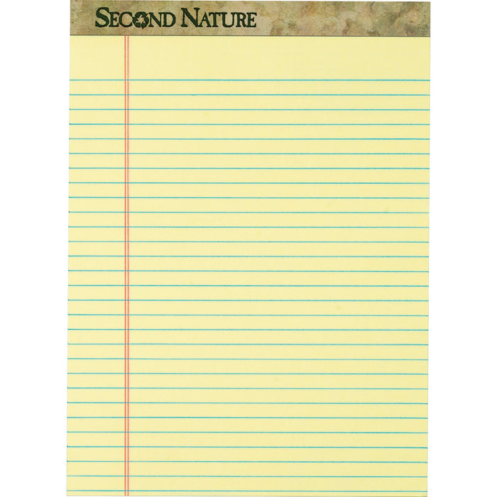 TOPS Second Nature Ruled Canary Writing Pads - TOP74890