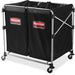 Rubbermaid Commercial Collapsible X-Cart - 220 lb Capacity - 35.70" Length x 24.10" Width x 34.60" Height - Stainless Steel Frame - Black - 1 Each