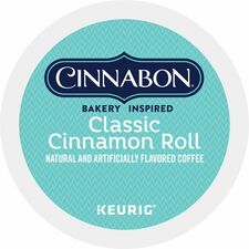 Cinnabon K-Cup, Pod Coffee - Compatible with Keurig Brewer - Regular - Light - K-Cup, Pod - Classic Cinnamon Roll - Kosher - 24 / Pack