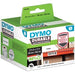 Dymo Address Label - 2 21/64" Width x 4 1/64" Length - White - Plastic - 300 / Roll - 1 Each