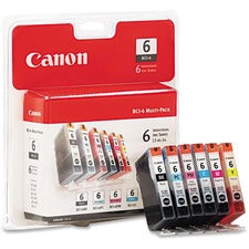 Canon BCI-6 Original Inkjet Ink Cartridge - Black, Cyan, Magenta, Yellow, Light Cyan, Light Magenta - 1 Each - Inkjet - Black, Cyan, Magenta, Yellow, Light Cyan - 1 Each