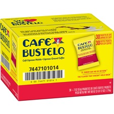 Cafe Bustelo Ground Espresso Coffee - Regular - Dark - 2 oz - Ground - 30 / Carton