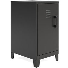 NuSparc Personal Locker - 2 Shelve(s) - for Office, Home, Sport Equipments, Toy, Game, Classroom, Playroom, Basement, Garage - Overall Size 27.5" Height x 14.2" Width x 18" Depth - Black - Steel - TAA Compliant