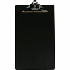 Saunders Smooth Aluminum Clipboard - Storage for Paper - 8 1/2" x 14" Sheet Size - Aluminum - Black - 1 Each
