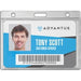 Advantus Frosted Horizontal Rigid ID Holder - Support 3.38" x 2.13" Media - Horizontal - Plastic - Frosted - 25 / Box