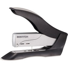 Bostitch Spring-Powered Antimicrobial Heavy Duty Stapler - Staples Upto 100 Sheet - Holds Upto 210 Staple - Full Strip - Staple Size: 0.50" - Black, Gray - Metal, Die-cast Metal - 1 Each