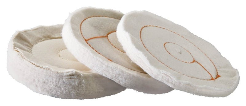 Dico 527-36-4 Buffing Wheel, Cotton, 4 in Dia, 1/2 in Thick