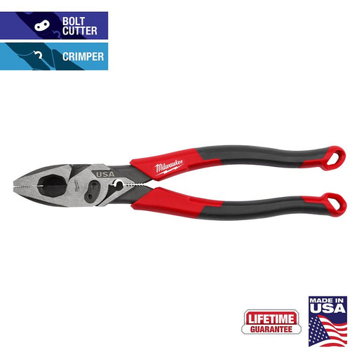Milwaukee MT550C Lineman's Pliers, 1.39 in Jaw Opening, 0.74 in W Jaw, 9 in OAL