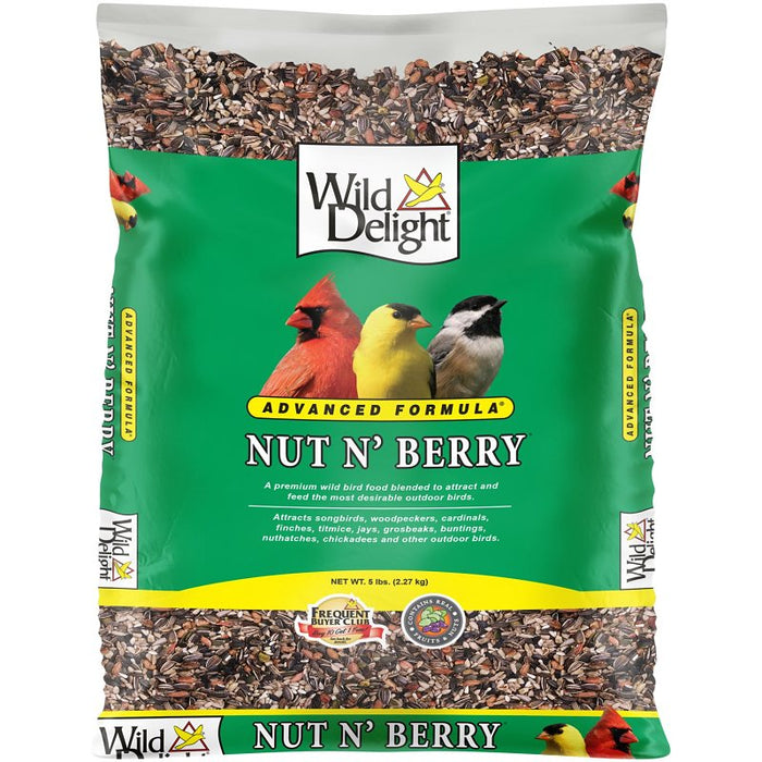 Wild Delight 366050 Bird Food, Berry, Nut Flavor, 5 lb Bag