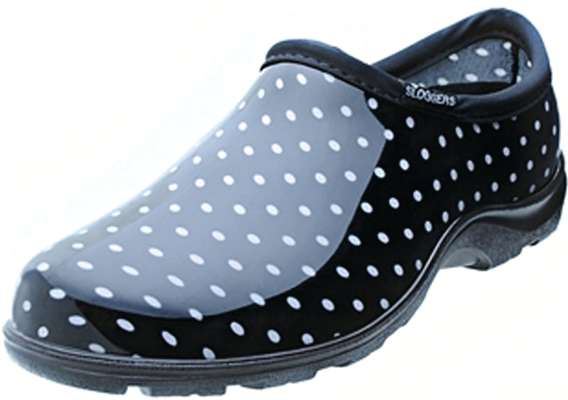 Sloggers 5113BP-07 Comfort Rain Shoes, 7 in, Black/White, Plastic Upper