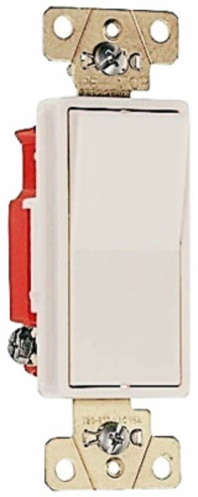 Legrand 2621LACC8 Decorator Switch, 20 A, 120/277 VAC, Back Wire, Side Wire Terminal, Screw Mount