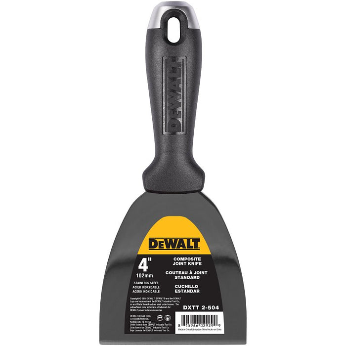 DEWALT DXTT-2-504 Joint Knife, 4 in W Blade, Stainless Steel Blade, Precision Ground Blade, Composite Handle