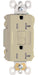 Pass & Seymour radiant Series 2097TRLACCD4 GFCI Duplex Receptacle, Nylon, Light Almond, 2-Pole, 20 A