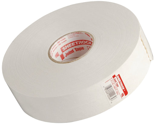 USG 382198010/222634 Joint Tape, 500 ft L, 2-1/16 in W, 0.01 mm Thick, Solid, White