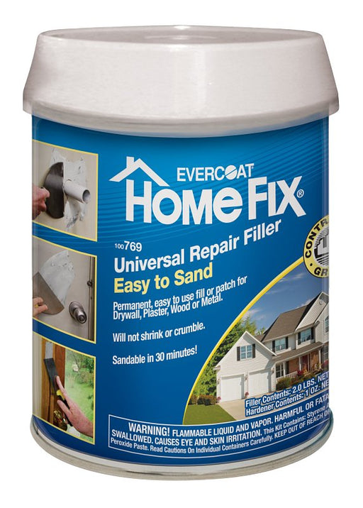 Evercoat Home-Fix 100769 Repair Filler, Paste, Aromatic, Gray, 2 lb Can