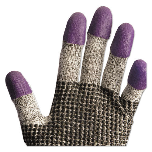 G60 PURPLE NITRILE Cut-Resistant Gloves, EN388: 4340, 9.45" Long, Large (Size 9), Black/White, 12 Pairs/Carton