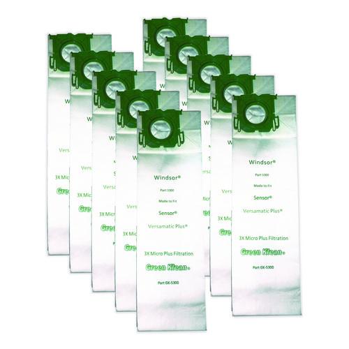 Replacement Vacuum Bags, Fits AllStar/Century/Karcher/ProChem/Sebo/Versamatic Plus/Windsor Sensor, 10/Pack