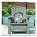 Adirondack Chair with Storage, Supports Up to 375 lb, 14.5" Seat Height, 30" x 32.5" x 38.5", Dove Gray