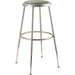 6400 Series Height Adjustable Heavy Duty Vinyl Padded Steel Stool, Supports 500 lb, 25" to 33" Seat Height, Gray Seat/Base