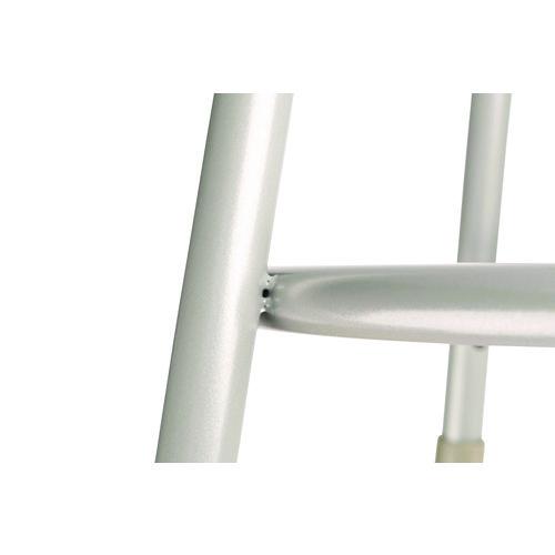 6400 Series Height Adjustable Heavy Duty Vinyl Padded Steel Stool, Supports 500 lb, 25" to 33" Seat Height, Gray Seat/Base