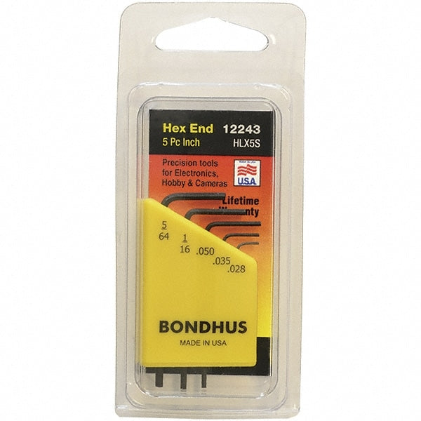 Bondhus Clamshell 12243 "L" Hex Key Sets Inch