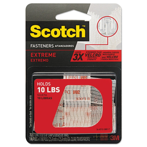 Scotch Extreme Fasteners, 1" x 1", White, 6/Pack - DS MMMRFD7020 VMG FED FOUND PLATINUM - DS