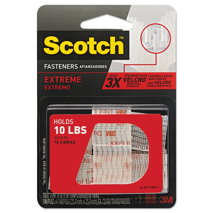 Scotch Extreme Fasteners, 1" x 1", White, 6/Pack - DS MMMRFD7020 VMG FED FOUND PLATINUM - DS