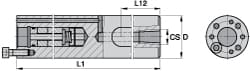 Kennametal 1095844 Boring Cartridge Shank/Adapter