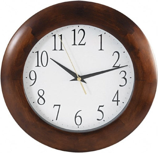 Universal Round Wall Clock in Cherry Wood - DS UNV10414 VMG FED FOUND PLATINUM - DS