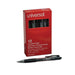 Universal Comfort Grip Gel Pen, Retractable, Medium 0.7 mm, Black Ink, Clear/Black Barrel, Dozen - DS UNV39912