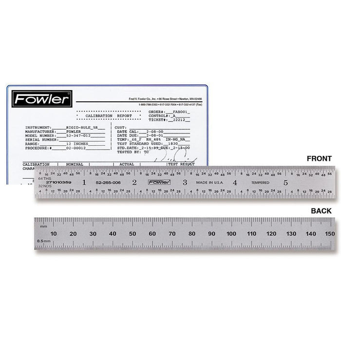 Fowler 52-265-006 6" Misc Grad Rule