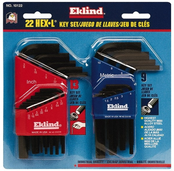 Eklind 10122 "L"Ball Point Hex Key Sets Met