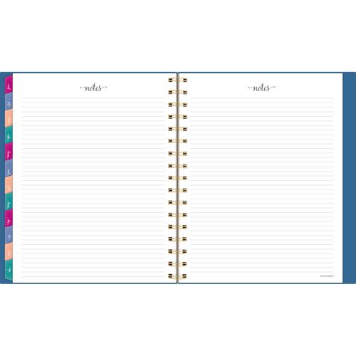 Harmony Weekly/monthly Poly Planner, 8.88 X 7.69, Blue/gold Cover, 13-month (jan To Jan): 2025 To 2026