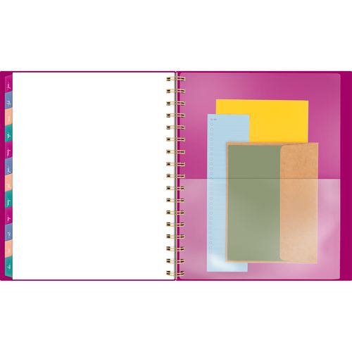 Harmony Weekly/monthly Poly Planner, 8.88 X 7.69, Purple/gold Cover, 13-month (jan To Jan): 2025 To 2026